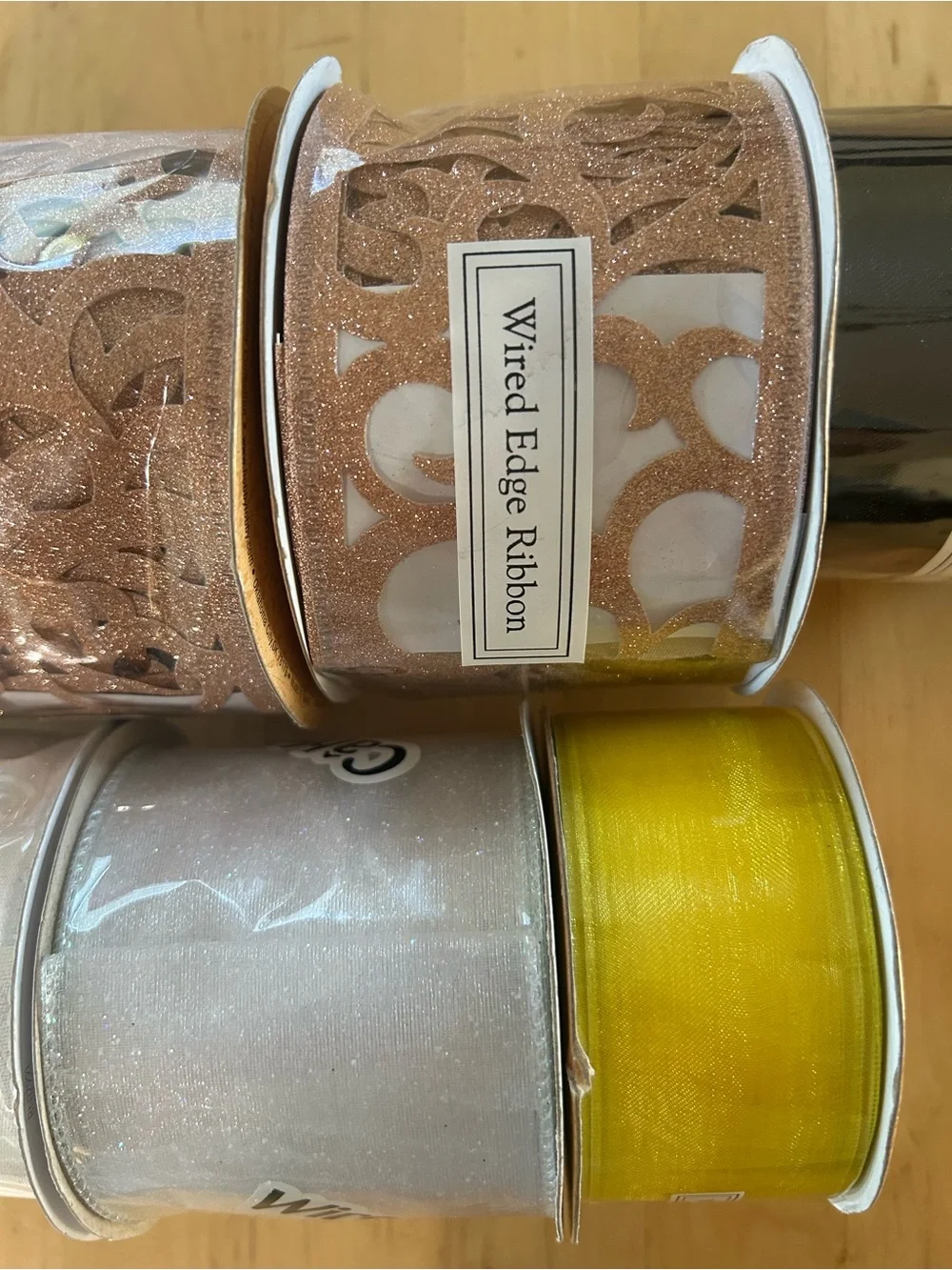 Premium Destash of Ribbon 7 Pc Lot Hobby Lobby Offray Place & Time